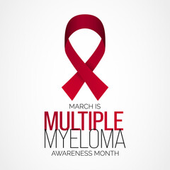 Multiple Myeloma observed each year in the month of March, it is a type of bone marrow cancer. Bone marrow is the spongy tissue at the center of some bones that produces the body's blood cells.