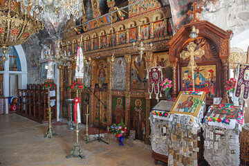 Orthodoxe Kirche im Dorf Olympos, Insel Karpathos, Dodekanes, Griechenland
