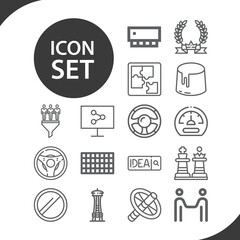 Simple set of part related lineal icons.