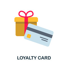 Loyalty Card flat icon. Color simple element from customer loyalty collection. Creative Loyalty Card icon for web design, templates, infographics and more