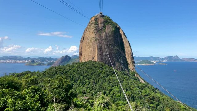 Cable car to the Sugar Loaf in Rio de Janeiro. Brazil.