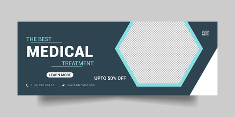 Medical Treatment Health Care, Facebook Cover and Social Media Post.