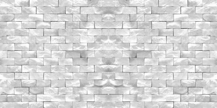 Fototapeta shiny silver brick wall background