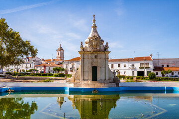 Fototapeta na wymiar Fountain das Bicas is the famous landmark of Borba, Alentejo, Portugal
