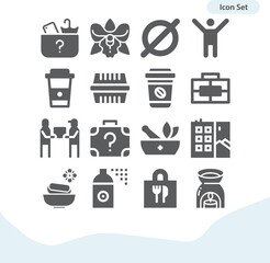 Simple set of gone related filled icons.