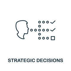 Strategic Decisions icon. Simple element from business management collection. Creative Strategic Decisions icon for web design, templates, infographics and more