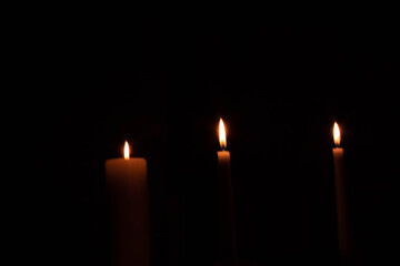 candles in the dark