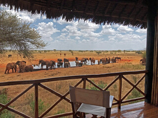 safari lodge in kenya with waterhole © Klaus B.
