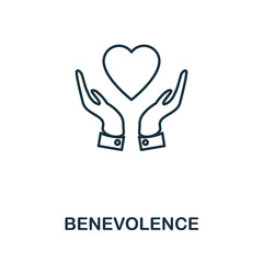 Benevolence icon. Simple element from business management collection. Creative Benevolence icon for web design, templates, infographics and more