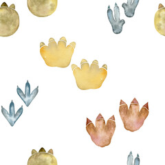 Watercolor cute dinosaurs. © Tapilipa