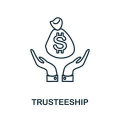 Trusteeship icon. Simple element from business management collection. Creative Trusteeship icon for web design, templates, infographics and more