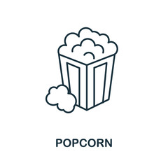 Popcorn icon. Simple element from cinema collection. Creative Popcorn icon for web design, templates, infographics and more