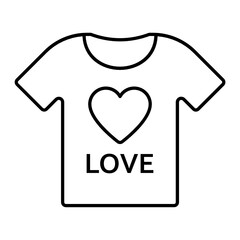 Gift for Boy friend vector line Icon design, Love and romance symbol on white background, Valentines Day Sign, Lovers theme Tee Shirt Concept,