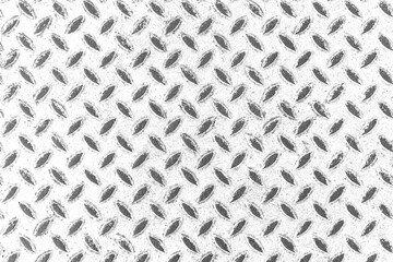 Fototapeta premium White Diamond Steel Plate Floor pattern and seamless background