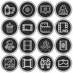16 pack of defeat  lineal web icons set