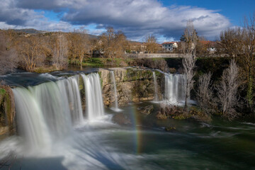 waterfall in autumn