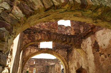 Ruins of a historic charcoal-fired ironworks. Samsonow. Poland.