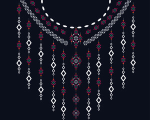 Ethnic Neck Embroidery for fashion and other uses in vector.