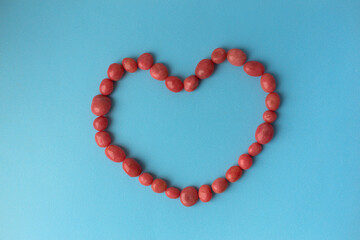 Obraz premium heart shaped candy made of sweets