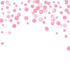 Gold Chic Background. Rose Stylish Brochure.