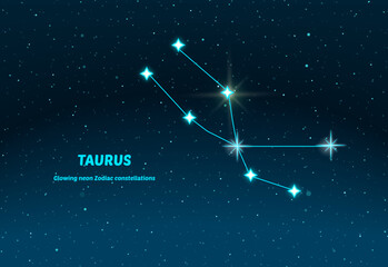 Zodiac constellation. Vector space and stars illustration. © Iryna Danyliuk