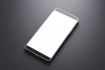 Mobile phone with empty white screen.