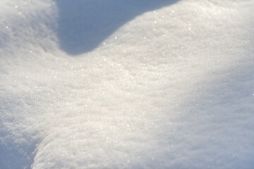 .Snow structure. Winter landscape.
