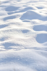 Fototapeta na wymiar .Snow structure. Winter landscape.
