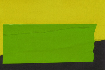 Colorful torn paper collage close-up. Texture made from various paper and cardboard parts. Damaged old paper background. Vintage blank wallpaper. Material design backdrop.