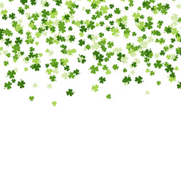 Saint Patrick's day background made of clover