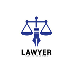 justice law legal logo icon vector template.