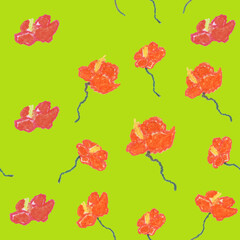 seamless pattern with poppies
