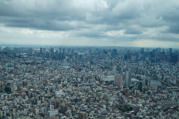 Fototapeta na wymiar skyline Tokyo from the top of skytree