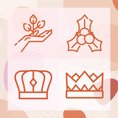 Simple set of tree related lineal icons