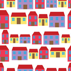 city view ornament pattern. vector illustration