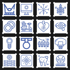 16 pack of onset  lineal web icons set