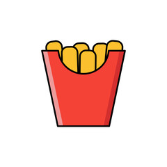 nuggets fast food coloured icon vector