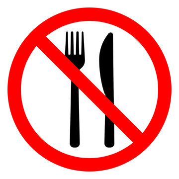 No eating sign,No Food Sign. Vector ESP10