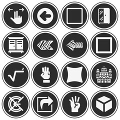 16 pack of four  filled web icons set