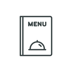 Menu book icon design isolated on white background. Vector illustration