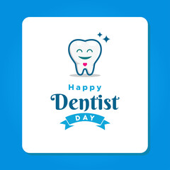 Happy Dentist Day Vector Design Template Background