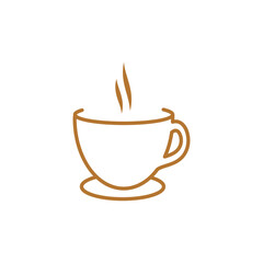 coffee cafe logo icon vector template with gradient color collection.