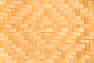 Brown woven bamboo pattern texture background, Thai style handicraft from natural product