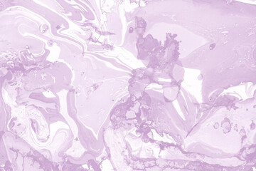 Fototapeta na wymiar Pink marble ink texture on watercolor paper background. Marble stone image. Bath bomb effect. Psychedelic biomorphic art.