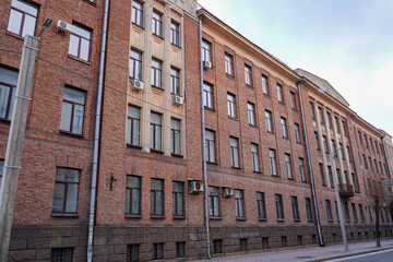 old brick building with windows