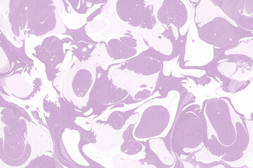 Pink marble ink texture on watercolor paper background. Marble stone image. Bath bomb effect. Psychedelic biomorphic art.