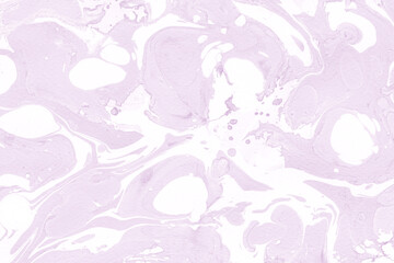 Pink marble ink texture on watercolor paper background. Marble stone image. Bath bomb effect. Psychedelic biomorphic art.
