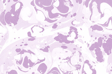 Pink marble ink texture on watercolor paper background. Marble stone image. Bath bomb effect. Psychedelic biomorphic art.