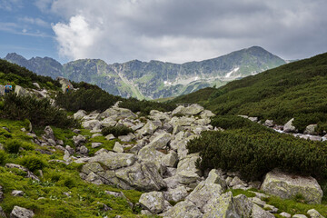 Mountain landscape in the Tatra National Park