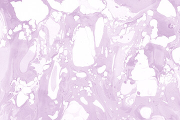 Pink marble ink texture on watercolor paper background. Marble stone image. Bath bomb effect. Psychedelic biomorphic art.
